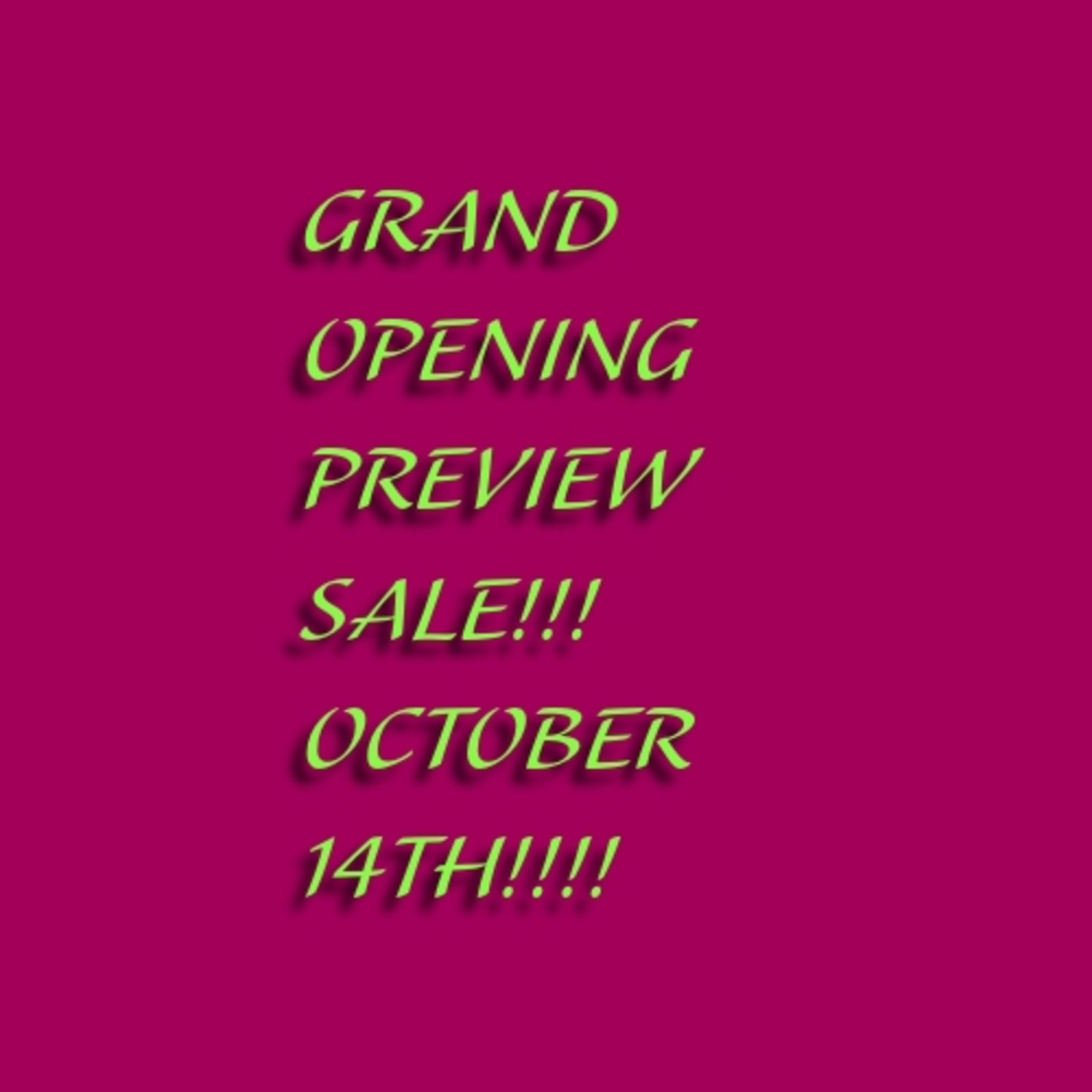 Grand Opening Preview Sale Poster